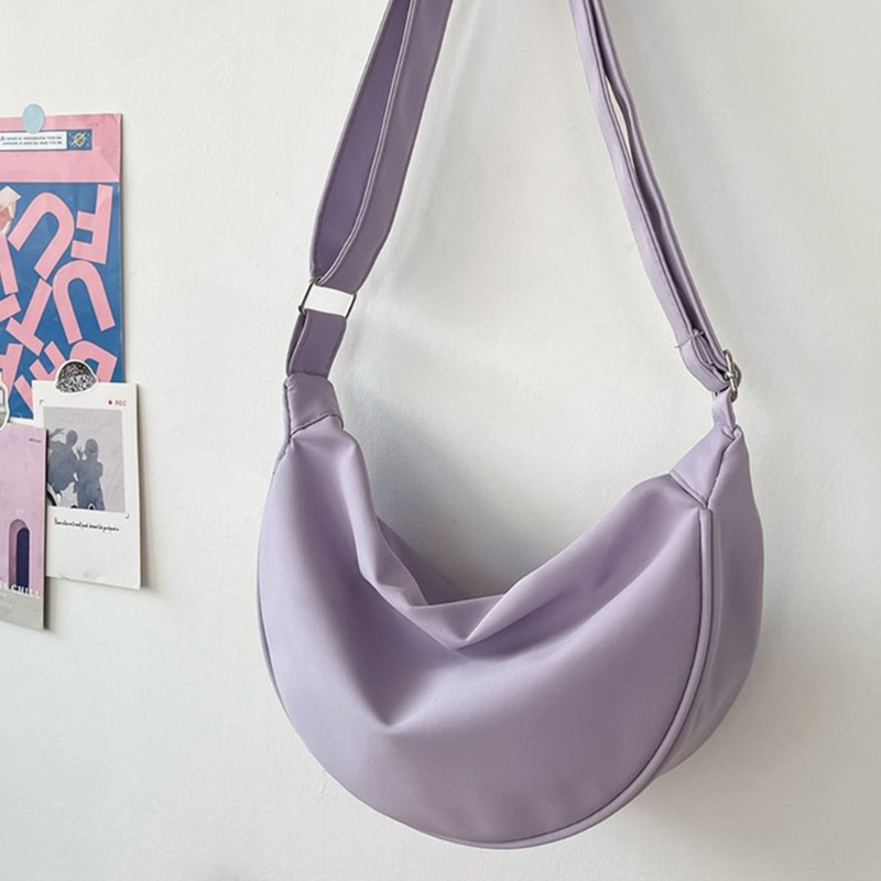 Geantă de umăr ocazională asortată pentru femei Geantă de mesaje de culoare solidă pentru adolescenți Geantă crossbody impermeabilă pentru studenți 517D