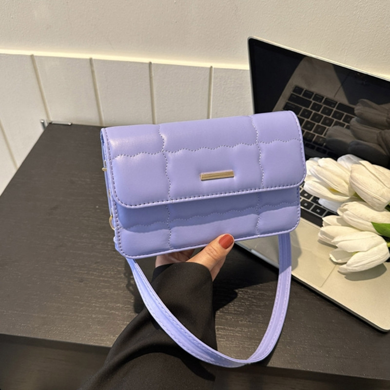 Απλή τσάντα ώμου για γυναίκες PU Δερμάτινη τσάντα χιαστί Γυναικεία τσάντα μασχάλης για κορίτσια τσάντα Messenger Μικρή casual τσάντα Ins 517D