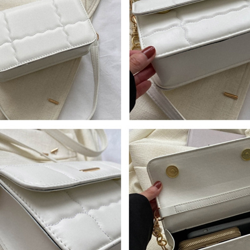 Απλή τσάντα ώμου για γυναίκες PU Δερμάτινη τσάντα χιαστί Γυναικεία τσάντα μασχάλης για κορίτσια τσάντα Messenger Μικρή casual τσάντα Ins 517D