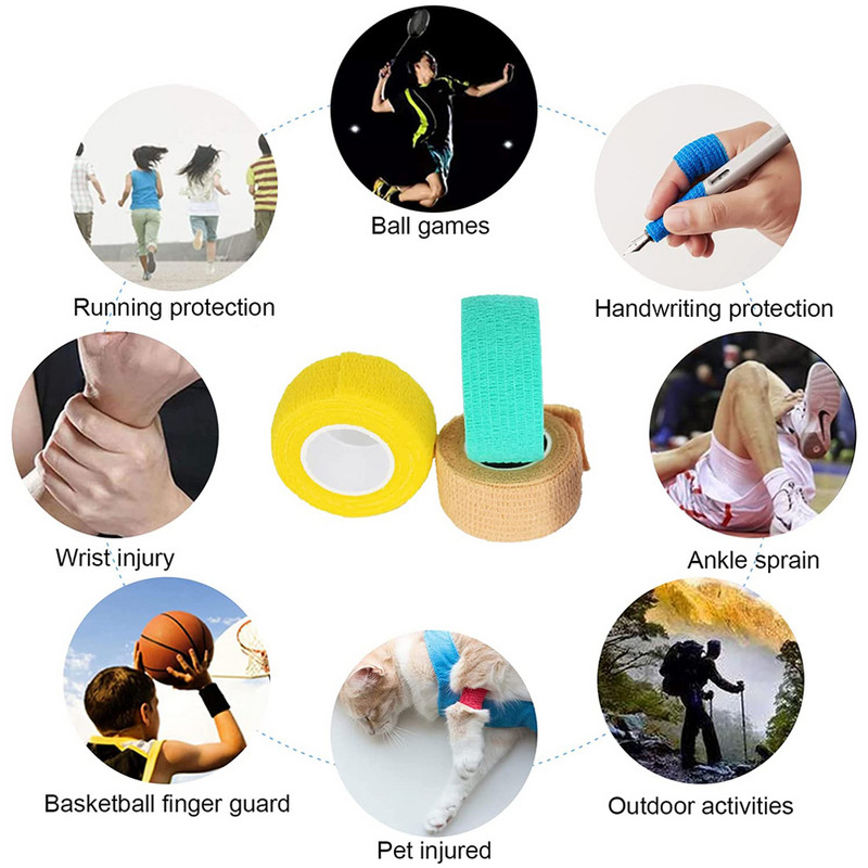 Αυτοκόλλητος ελαστικός επίδεσμος κάμπινγκ Κιτ πρώτων βοηθειών έκτακτης ανάγκης Επίδεσμος αθλητική γάζα Ταινία επιβίωσης Κιτ περιτύλιξης ταινίας εξοπλισμός κάμπινγκ