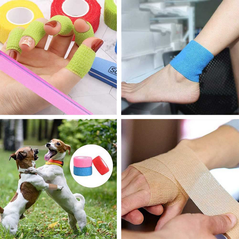 Αυτοκόλλητος ελαστικός επίδεσμος κάμπινγκ Κιτ πρώτων βοηθειών έκτακτης ανάγκης Επίδεσμος αθλητική γάζα Ταινία επιβίωσης Κιτ περιτύλιξης ταινίας εξοπλισμός κάμπινγκ