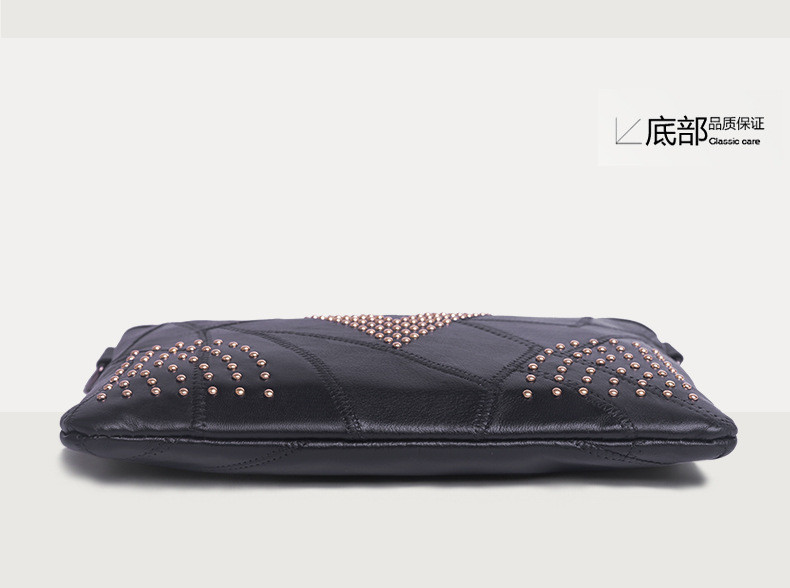 Naiste neetõlakott, must PUNAhast Crossbody kott, ümbrisega, igapäevased väikesed messenger-kotid.