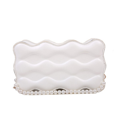 Μόδα γυναικεία τσάντα χιαστί Wave ανάγλυφο Casual Ladies Pearl PU Δερμάτινο πορτοφόλι Γυναικεία Casual Luxurious τσάντα Messenger