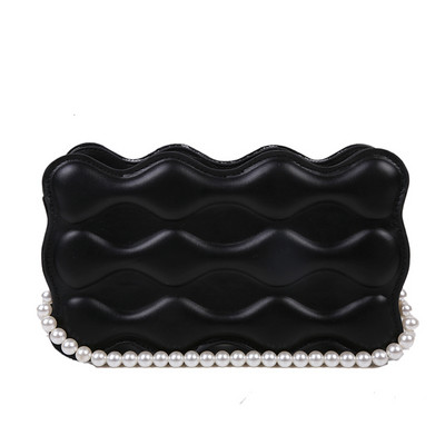 Μόδα γυναικεία τσάντα χιαστί Wave ανάγλυφο Casual Ladies Pearl PU Δερμάτινο πορτοφόλι Γυναικεία Casual Luxurious τσάντα Messenger