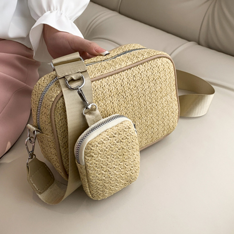 2023 New Fashion Γυναικείες τσάντες Messenger Τσάντα καθημερινής μετακίνησης με μικρό πορτοφόλι Κομψή τσάντα ώμου Χειροποίητη τσάντα για ταξίδια στην παραλία