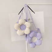 Hylhexyri lillekujulised naiste käekottid polüestrist naiste ühekordne õlakott Armas moodne kahepoolne kandekott