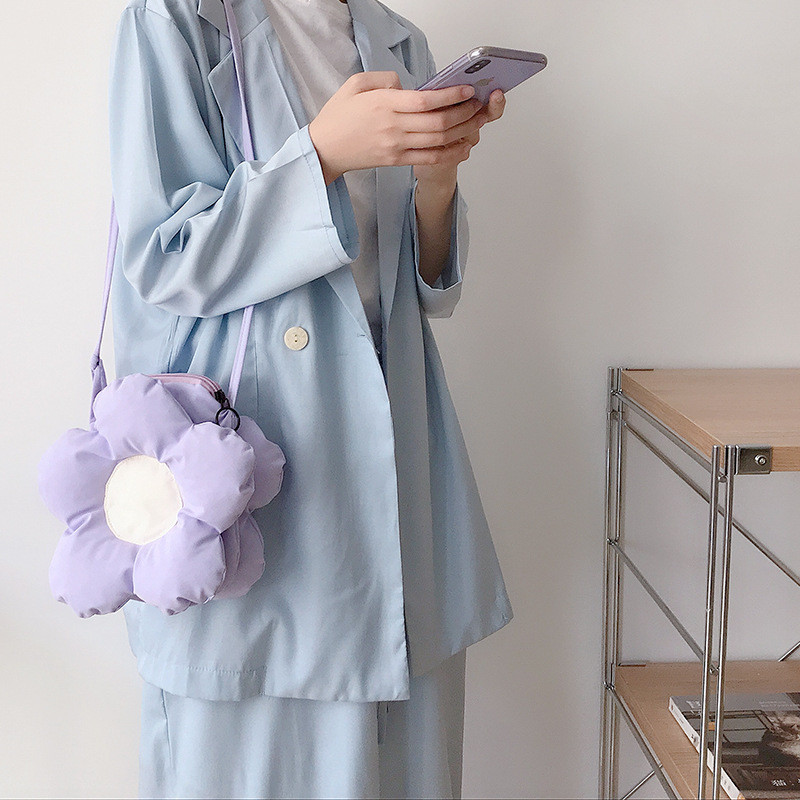 Hylhexyri lillekujulised naiste käekottid polüestrist naiste ühekordne õlakott Armas moodne kahepoolne kandekott