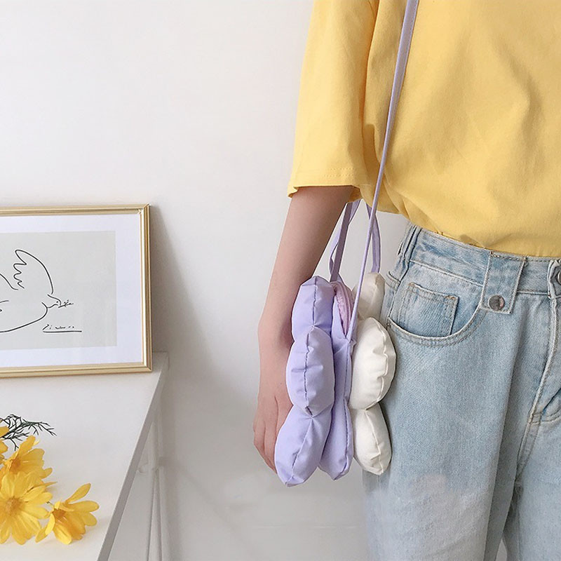 Hylhexyri lillekujulised naiste käekottid polüestrist naiste ühekordne õlakott Armas moodne kahepoolne kandekott