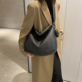 Απλή τσάντα χειρός Nylon καπιτονέ Γυναικεία τσάντα ώμου μεγάλης χωρητικότητας με μικρό τσαντάκι για γυναικεία κορίτσια Καθημερινή σχολική τσάντα γραφείου