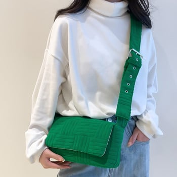 Модни чанти Crossbody Дамска кадифена чанта Flip Square Дамска художествена обикновена дизайнерска ръчна чанта Messenger чанти Чанти тип несесер 2023 Пролет