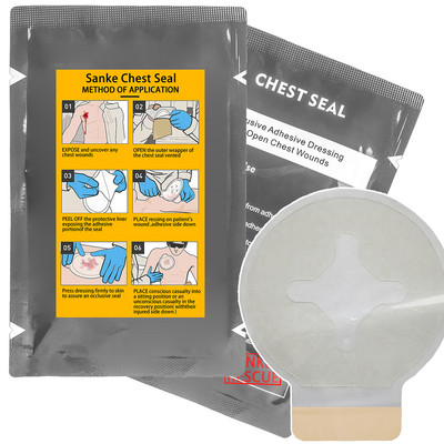 Ιατρική σφραγίδα στήθους αεριζόμενος επίδεσμος επίδεσμος κιτ πρώτων βοηθειών Rescue Hyfin IFAK Σφραγίδα στήθους σε εξωτερικούς χώρους Επείγουσα ιατρική περίθαλψη