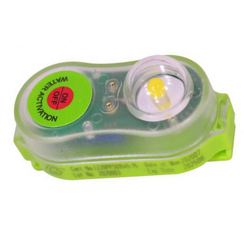 Σωσίβια Ελαφρύ φορητό σωσίβιο γιλέκο σέρφινγκ Λάμπα LED Θαλασσινό νερό Αυτοφωτιζόμενος Φακός Εξοικονόμησης Ζωής Ευδιάκριτα φώτα