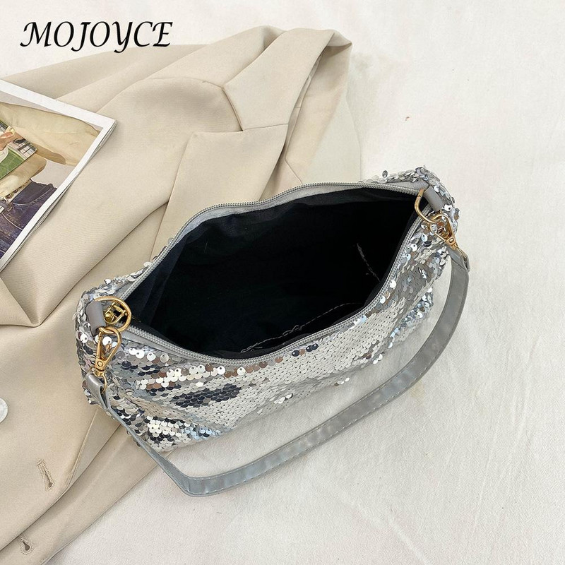 Moodne litriga õlakott naistele Särav käekott Naiste ostukott kaenlaaluste kott Lihtne naiste kaenlaaukott käepidemega kott