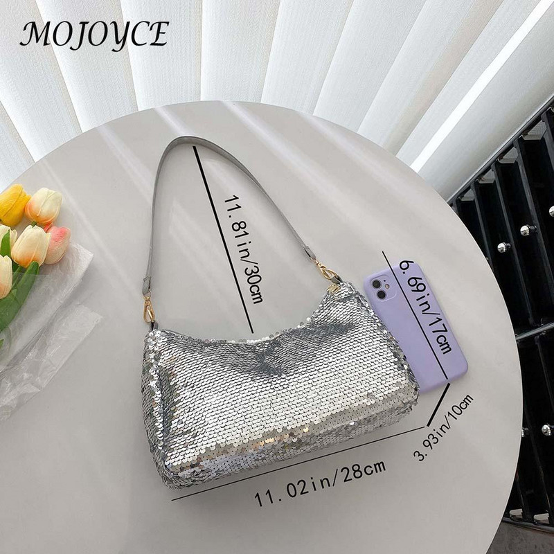 Moodne litriga õlakott naistele Särav käekott Naiste ostukott kaenlaaluste kott Lihtne naiste kaenlaaukott käepidemega kott