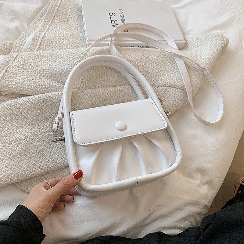 Καλοκαιρινή γυναικεία τσάντα αγγελιαφόρου ώμου Μονόχρωμη τσάντα για γυναικείο πορτοφόλι μόδας Γυναικεία πτυσσόμενη δερμάτινη τσάντα αγγελιαφόρου