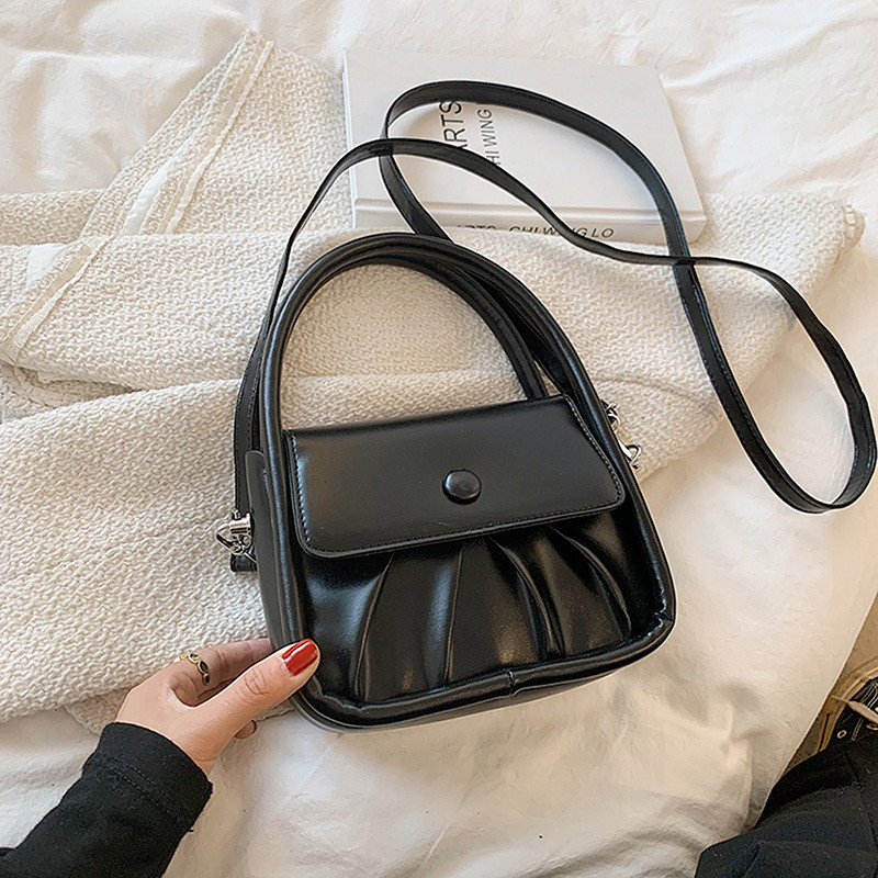 Καλοκαιρινή γυναικεία τσάντα αγγελιαφόρου ώμου Μονόχρωμη τσάντα για γυναικείο πορτοφόλι μόδας Γυναικεία πτυσσόμενη δερμάτινη τσάντα αγγελιαφόρου