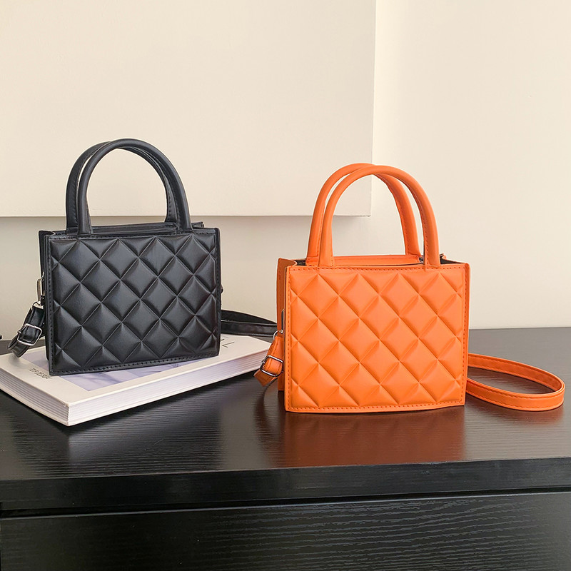 2023 New Lady's Handbag PU Δερμάτινο Διαμάντι Check Pattern Advanced Texture Τσάντα ώμου τσάντα χιαστί Πορτοφόλι τσάντα