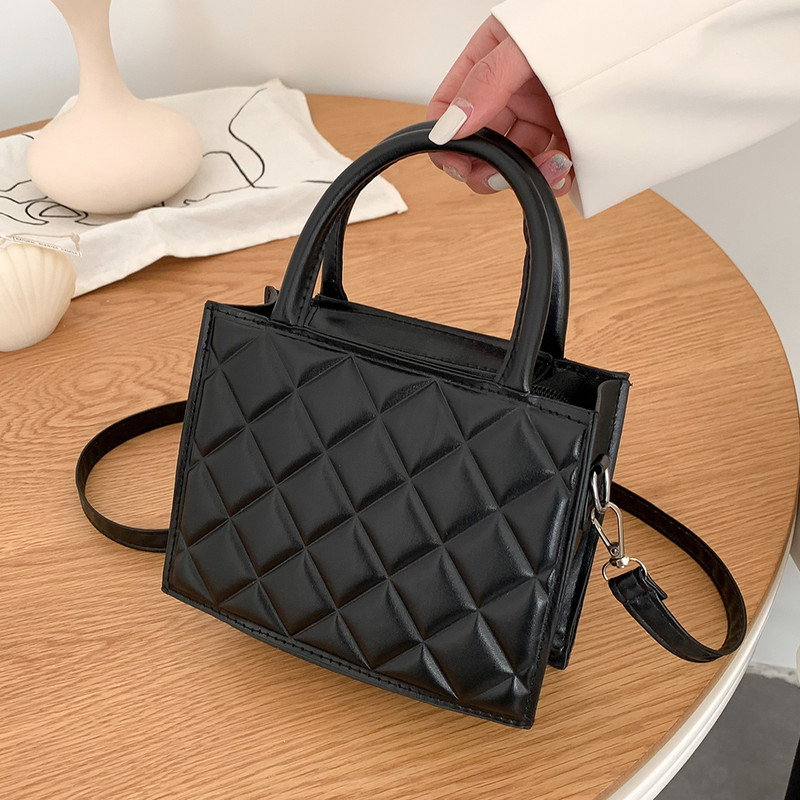 2023 New Lady's Handbag PU Δερμάτινο Διαμάντι Check Pattern Advanced Texture Τσάντα ώμου τσάντα χιαστί Πορτοφόλι τσάντα