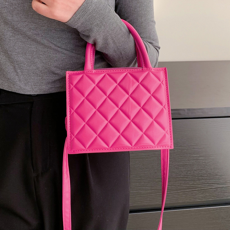 2023 New Lady's Handbag PU Δερμάτινο Διαμάντι Check Pattern Advanced Texture Τσάντα ώμου τσάντα χιαστί Πορτοφόλι τσάντα