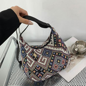 SMOOZA 2022 Ikdienas audekla plecu somas Modes Māksla Gleznas Druka Crossbody Somas sievietēm Sieviešu soma Hobo Sac Femme