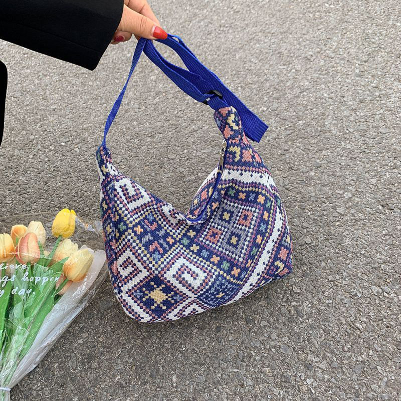 SMOOZA 2022 Ikdienas audekla plecu somas Modes Māksla Gleznas Druka Crossbody Somas sievietēm Sieviešu soma Hobo Sac Femme