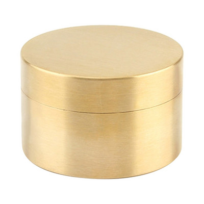 Messingist mini pillide mahuti jaoks, välitingimustes veekindel ümmargune messingkarp metallist ehete suletud mahuti tolmukindel hoiuruum