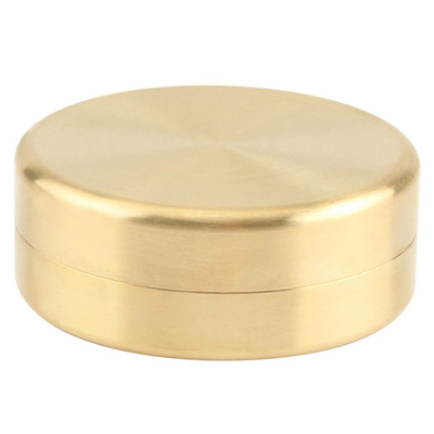 Messingist mini pillide mahuti jaoks, välitingimustes veekindel ümmargune messingkarp metallist ehete suletud mahuti tolmukindel hoiuruum