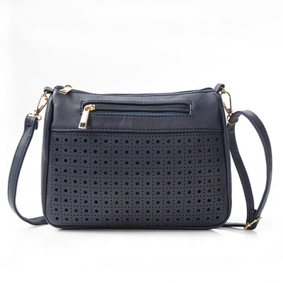 REPRCLA Νέες Γυναικείες τσάντες Messenger με διπλό φερμουάρ Κοίλη PU Δερμάτινη τσάντα ώμου Γυναικεία χιαστί vintage γυναικείες τσάντες τσάντες