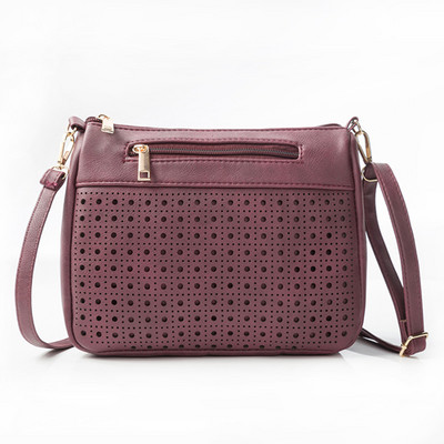 REPRCLA Νέες Γυναικείες τσάντες Messenger με διπλό φερμουάρ Κοίλη PU Δερμάτινη τσάντα ώμου Γυναικεία χιαστί vintage γυναικείες τσάντες τσάντες