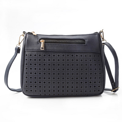 REPRCLA Νέες Γυναικείες τσάντες Messenger με διπλό φερμουάρ Κοίλη PU Δερμάτινη τσάντα ώμου Γυναικεία χιαστί vintage γυναικείες τσάντες τσάντες