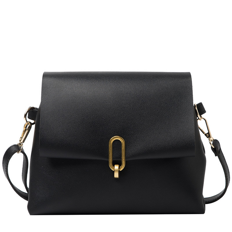 Geantă de umăr solidă din piele PU pentru femei, la modă nouă