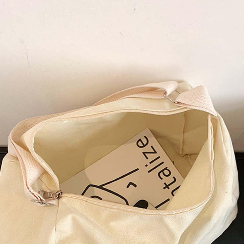 2023 Korea lõuendist õlakotid Naiste käekotid Käekott puuvillasest riidest ristkehaga kott Tüdrukute õlakott