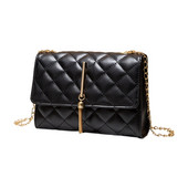 Naiste väike õlakott koos ketirihmaga Naiste PU-nahast põikkott Naistele tepitud messenger-kott Kotid kotid