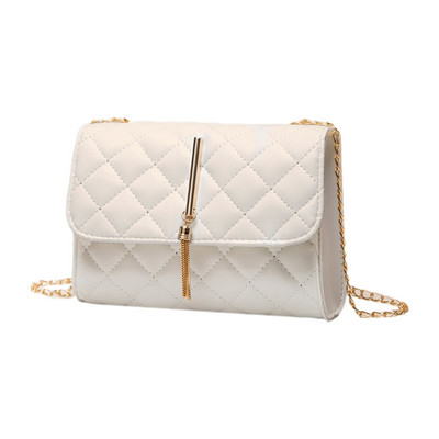 Naiste väike õlakott koos ketirihmaga Naiste PU-nahast põikkott Naistele tepitud messenger-kott Kotid kotid