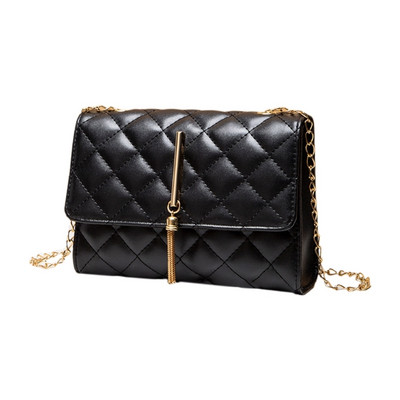 Naiste väike õlakott koos ketirihmaga Naiste PU-nahast põikkott Naistele tepitud messenger-kott Kotid kotid