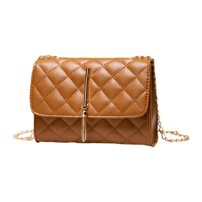 Naiste väike õlakott koos ketirihmaga Naiste PU-nahast põikkott Naistele tepitud messenger-kott Kotid kotid