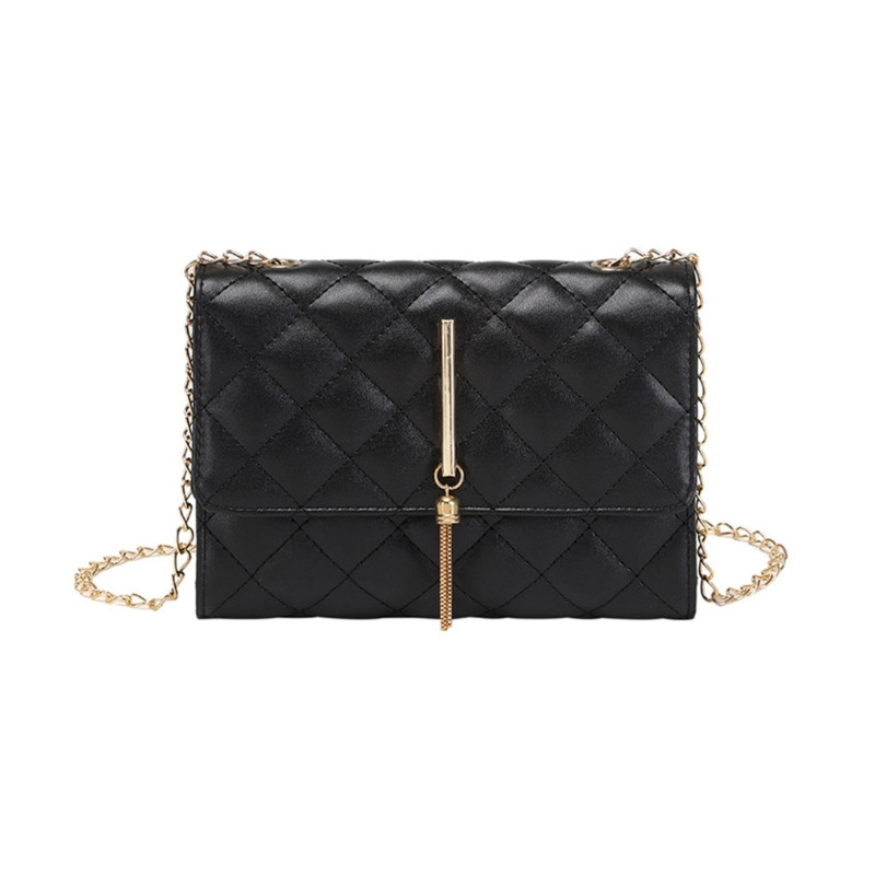 Naiste väike õlakott koos ketirihmaga Naiste PU-nahast põikkott Naistele tepitud messenger-kott Kotid kotid