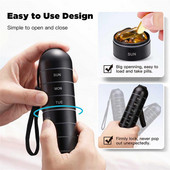 Metallist niiskuskindel nädalane pillide korraldaja veekindel alumiiniumist pillikarbi ümbris pudeli vahemälu hoidja konteiner võtmehoidja ravimikarp