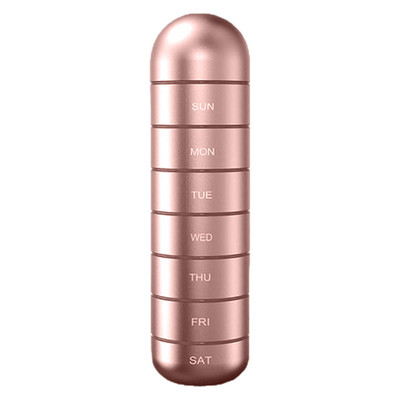 Metallist niiskuskindel nädalane pillide korraldaja veekindel alumiiniumist pillikarbi ümbris pudeli vahemälu hoidja konteiner võtmehoidja ravimikarp