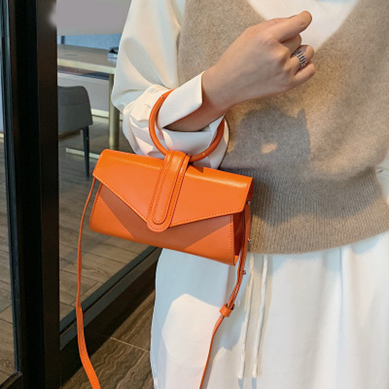 Naiste õlakott PU-nahast ühevärviline, elegantne mobiiltelefoni klahvide jaoks. Kvaliteetne ülemise käepidemega kotid Bolsos Sac A Main