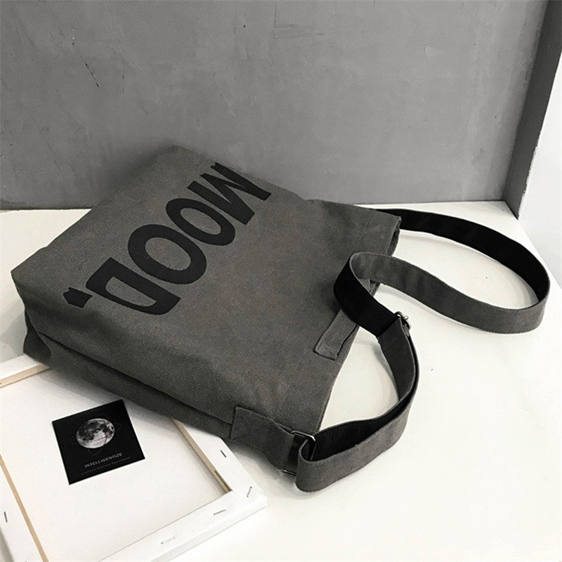 Lõuendist naiste käekott Naistele Vintage kirjatrükiga õlakottid Harajuku hiphopi üliõpilaste Crossbody koolikott