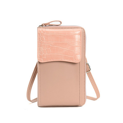 Rahakott Naiste diagonaalne PU multifunktsionaalne mobiiltelefoni sidurikott Naiste rahakott Suure mahutavusega reisikaardihoidja kate