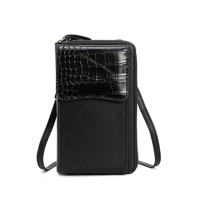 Rahakott Naiste diagonaalne PU multifunktsionaalne mobiiltelefoni sidurikott Naiste rahakott Suure mahutavusega reisikaardihoidja kate