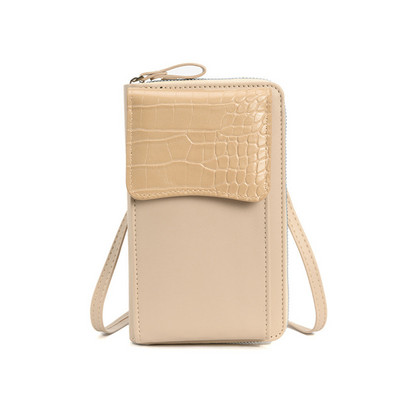 Rahakott Naiste diagonaalne PU multifunktsionaalne mobiiltelefoni sidurikott Naiste rahakott Suure mahutavusega reisikaardihoidja kate