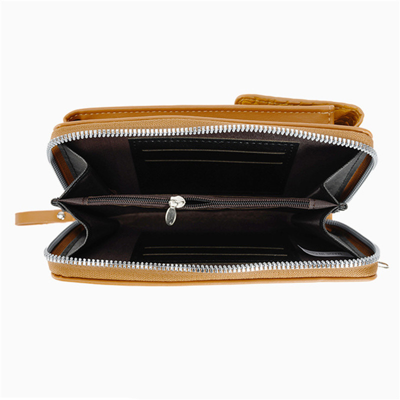 Rahakott Naiste diagonaalne PU multifunktsionaalne mobiiltelefoni sidurikott Naiste rahakott Suure mahutavusega reisikaardihoidja kate