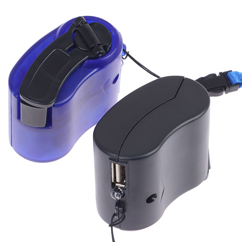 1 gab rokas kloķa USB tālruņa avārijas lādētājs kempingiem pārgājieniem EDC āra sporta ceļojumu lādētājs kempinga aprīkojuma izdzīvošanas rīki