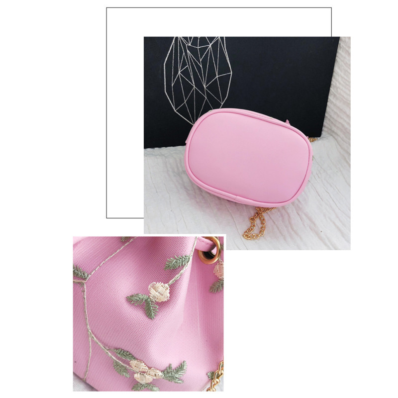 Γυναικεία τσάντα Νέα Κορεάτικη έκδοση Trend Messenger Τσάντα Chain Shoulder Μικρή φρέσκια κεντημένη τσάντα κουβά The Rope Bundle Of Mouth