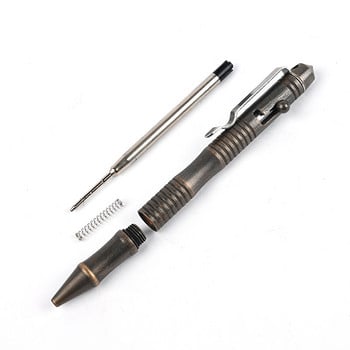 Υπαίθριος εξοπλισμός Tactical Handmade Brass Bolt Ball Point Pen Self Defense Weapon Camp Hike Safety Survival Multi Tool