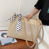 Μόδα ψάθινη γυναικεία τσάντα ώμου Rattan υφαντή χειροποίητη πλεκτή τσάντα μεγάλης χωρητικότητας Ταξίδι Bohemia Beach Crossbody Τσάντα