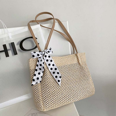 Μόδα ψάθινη γυναικεία τσάντα ώμου Rattan υφαντή χειροποίητη πλεκτή τσάντα μεγάλης χωρητικότητας Ταξίδι Bohemia Beach Crossbody Τσάντα